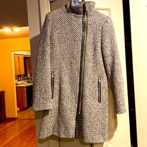Calvin Klein size small wool and tweed jacket. Knee length Slim fit